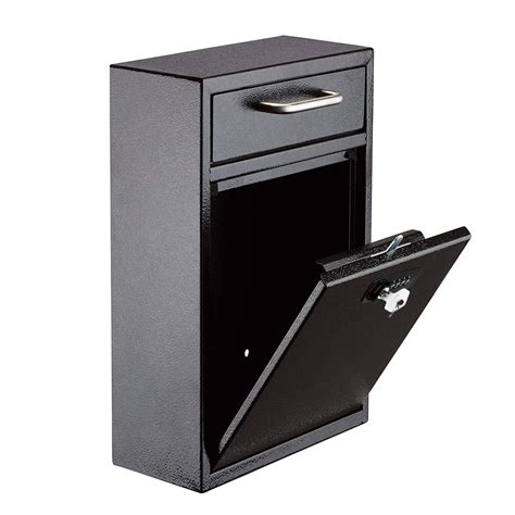 large steel locking drop box|wall mounted lockable drop boxes.